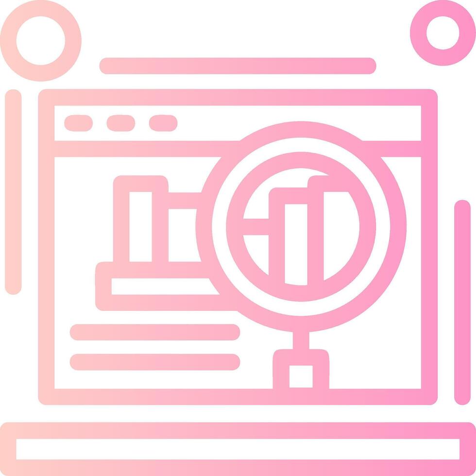 Website audit Linear Gradient Icon vector