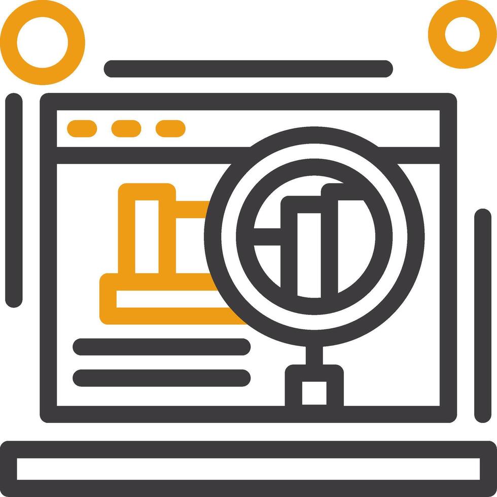 Website audit Line Circle Icon vector