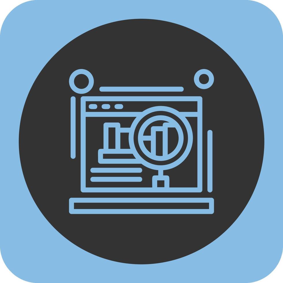 Website audit Linear Round Icon vector