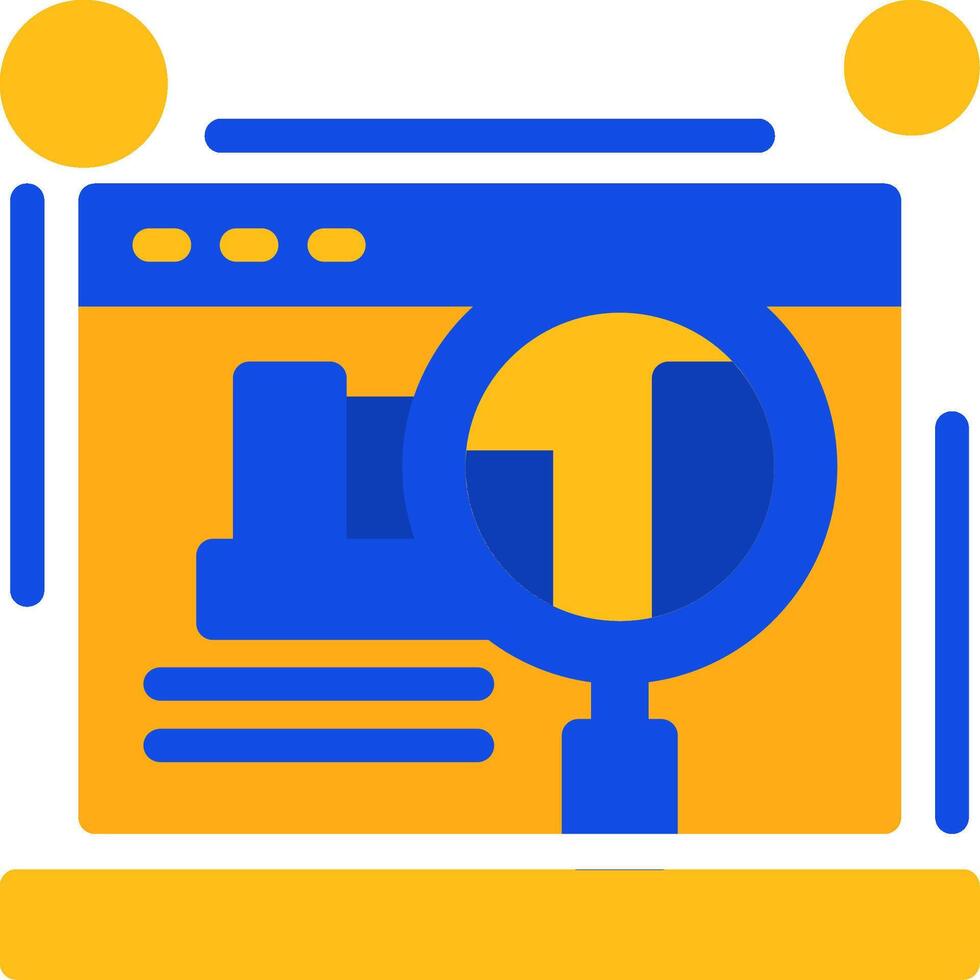 Website audit Flat Two Color Icon vector