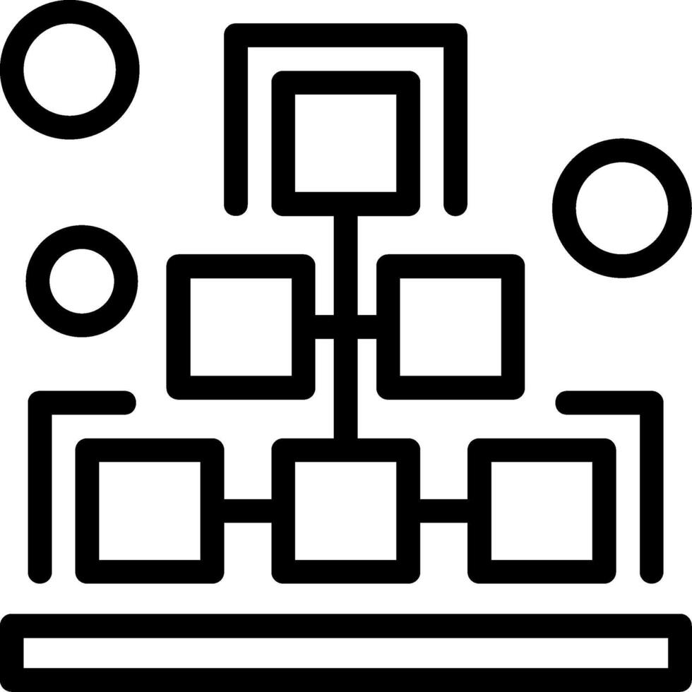 Sitemap Line Icon vector