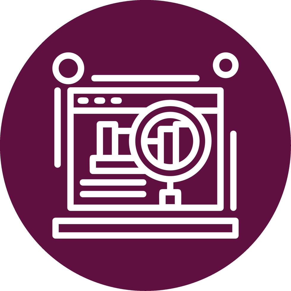 Website audit Outline Circle Icon vector