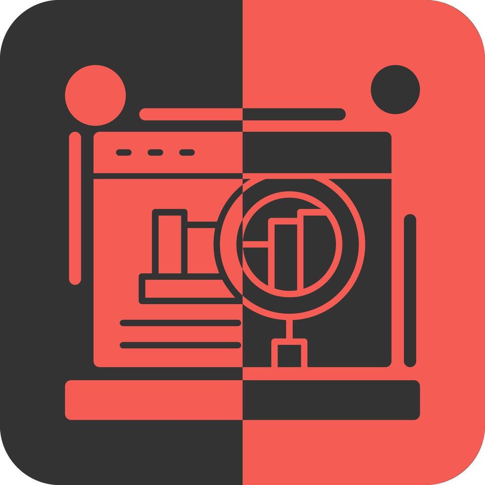 Website audit Red Inverse Icon vector