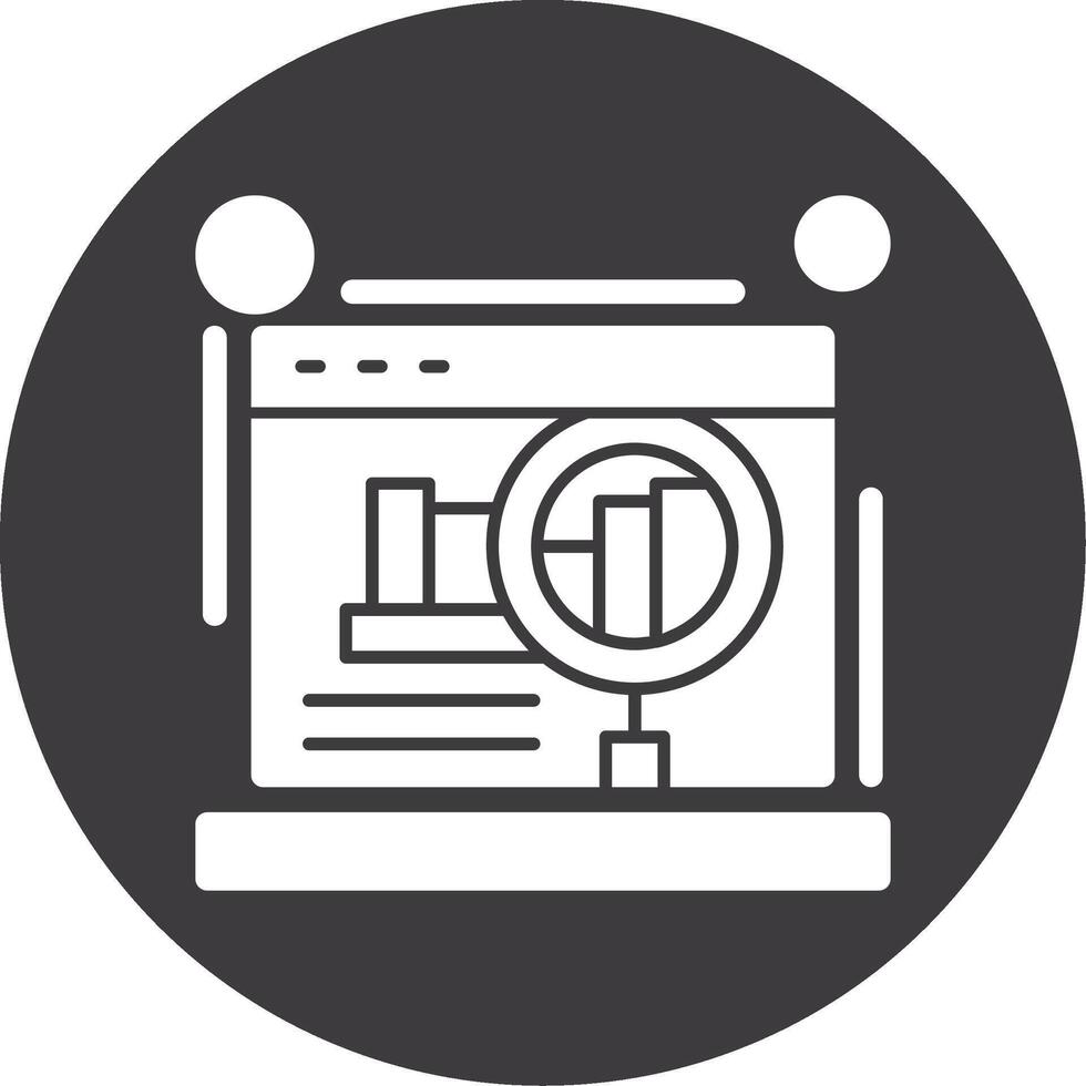 Website audit Glyph Circle Icon vector