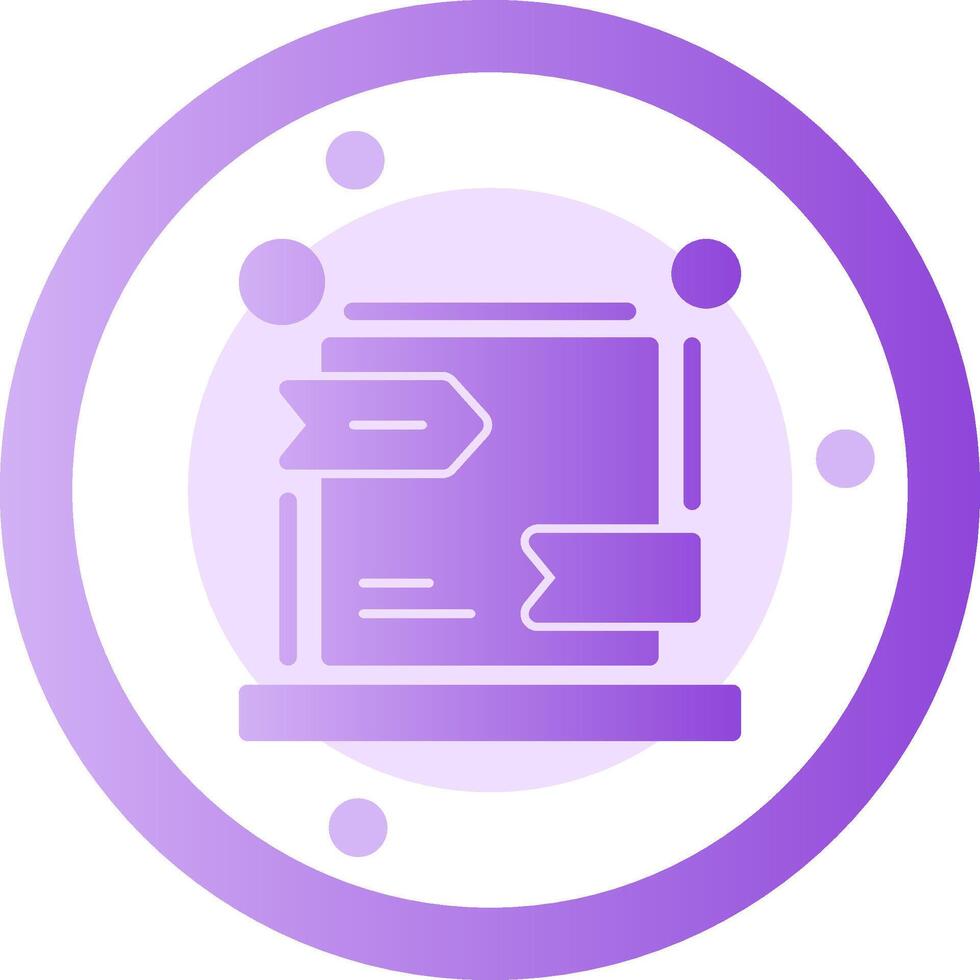 Canonical URL Glyph Gradient Icon vector