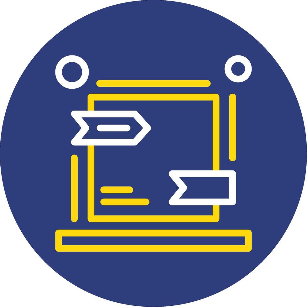 Canonical URL Dual Line Circle Icon vector