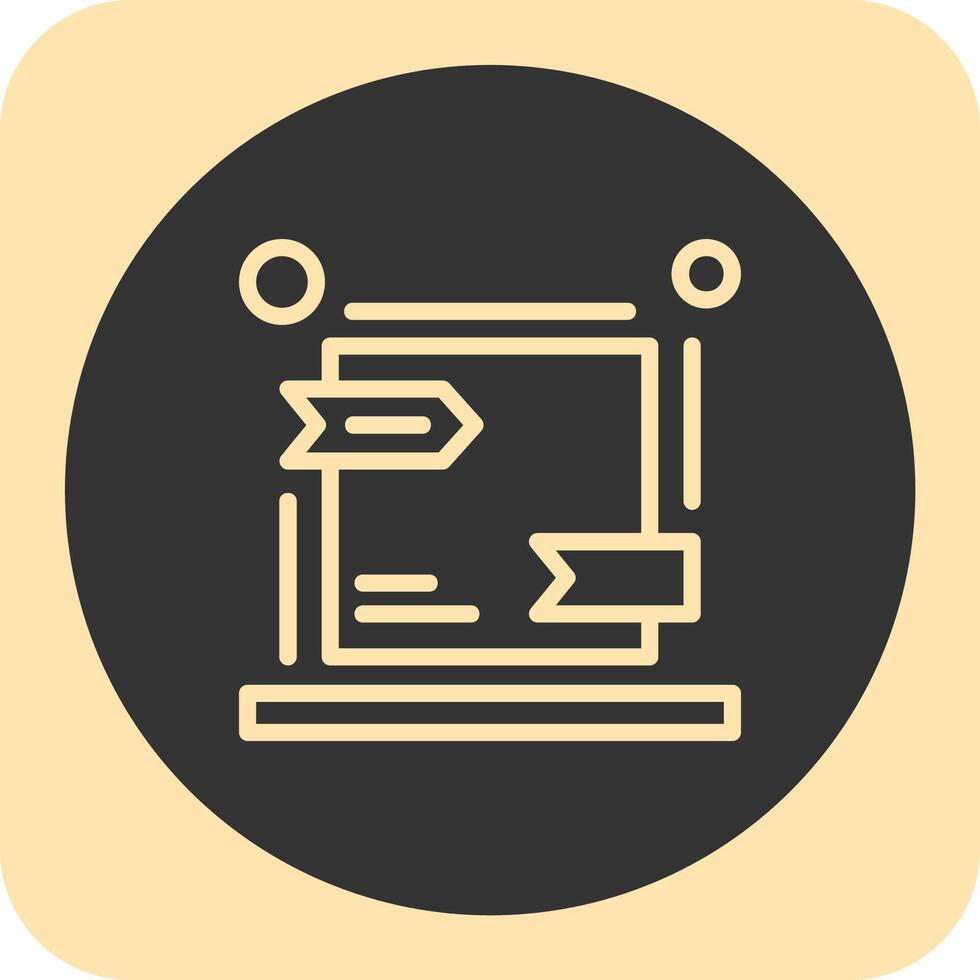 Canonical URL Linear Round Icon vector