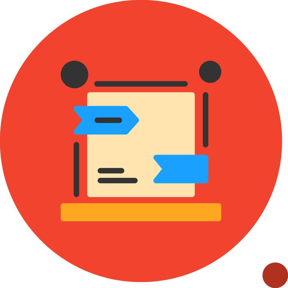 Canonical URL Flat Shadow Icon vector
