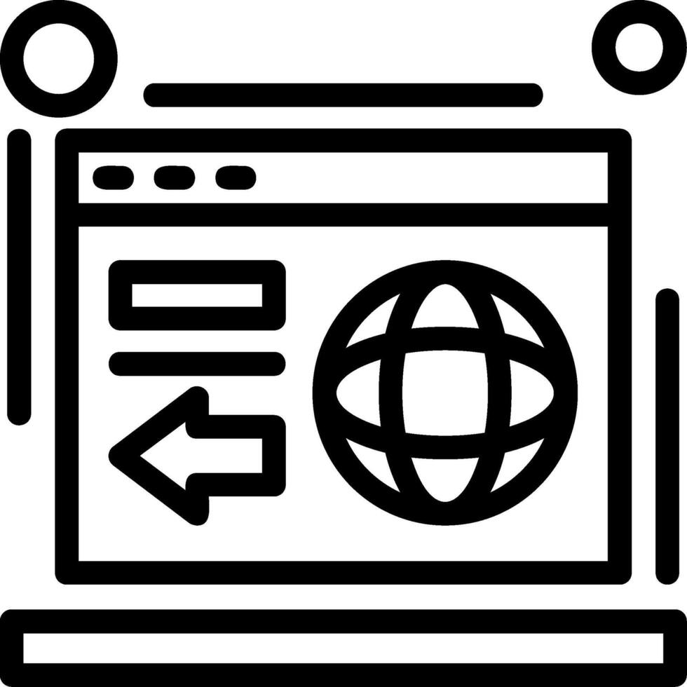 Redirect Line Icon vector