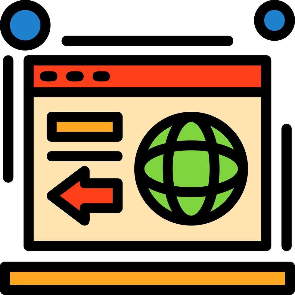 Redirect Line Filled Icon vector