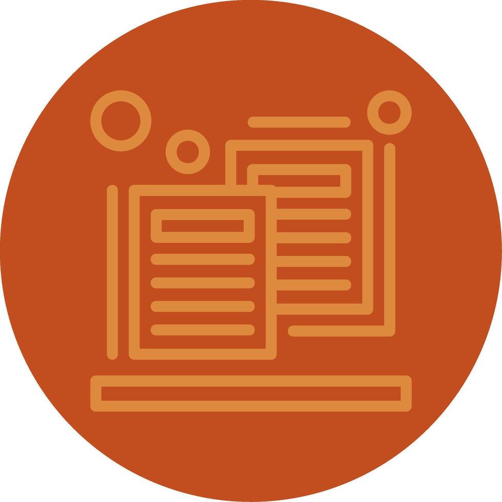 Duplicate content Line Multi color Icon vector