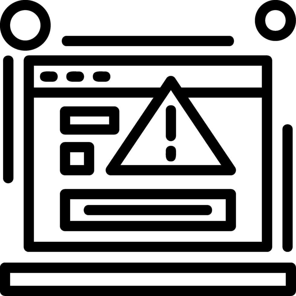 Icono de línea de error 404 vector