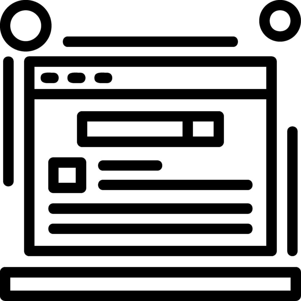 Schema markup Line Icon vector