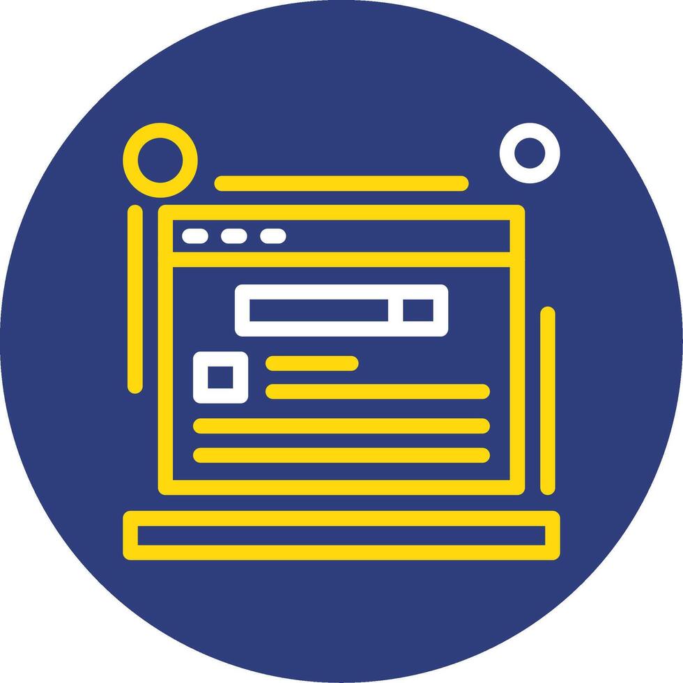 Schema markup Dual Line Circle Icon vector