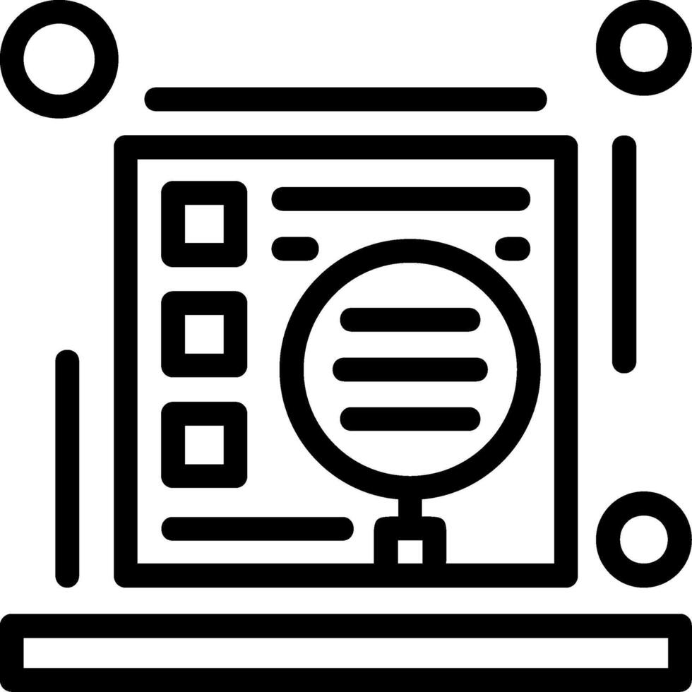 Indexing Line Icon vector