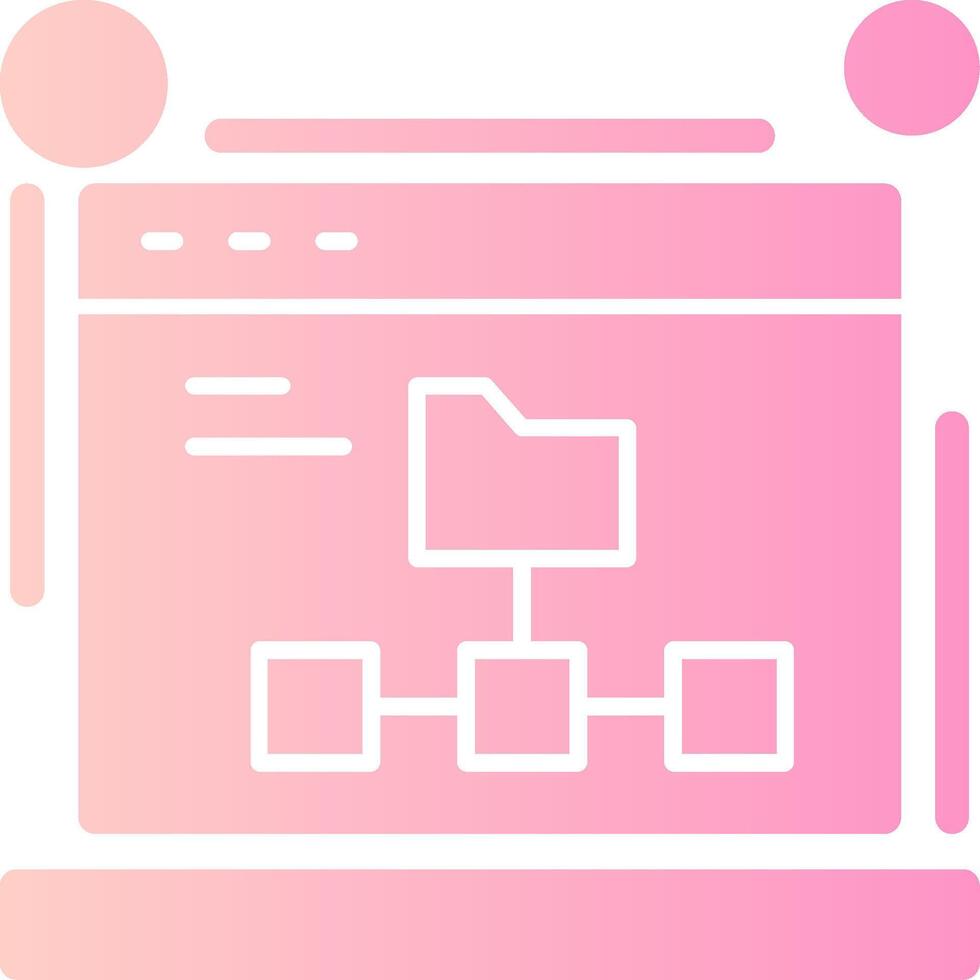 XML sitemap Solid Multi Gradient Icon vector