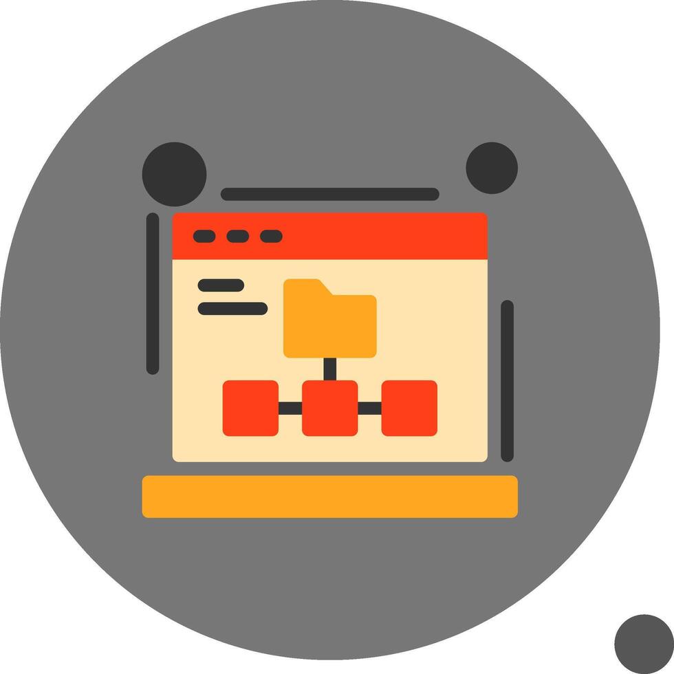 XML sitemap Flat Shadow Icon vector