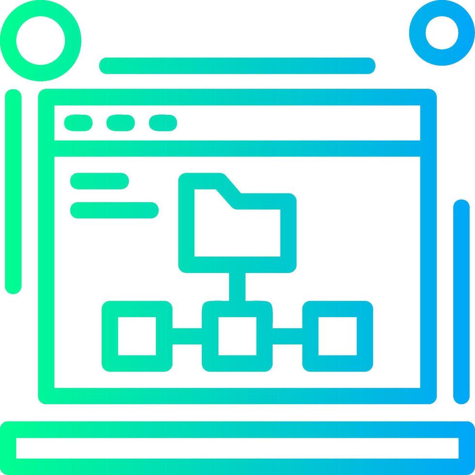 XML sitemap Linear Gradient Icon vector