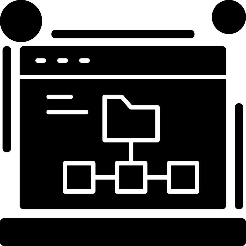 XML sitemap Glyph Icon vector