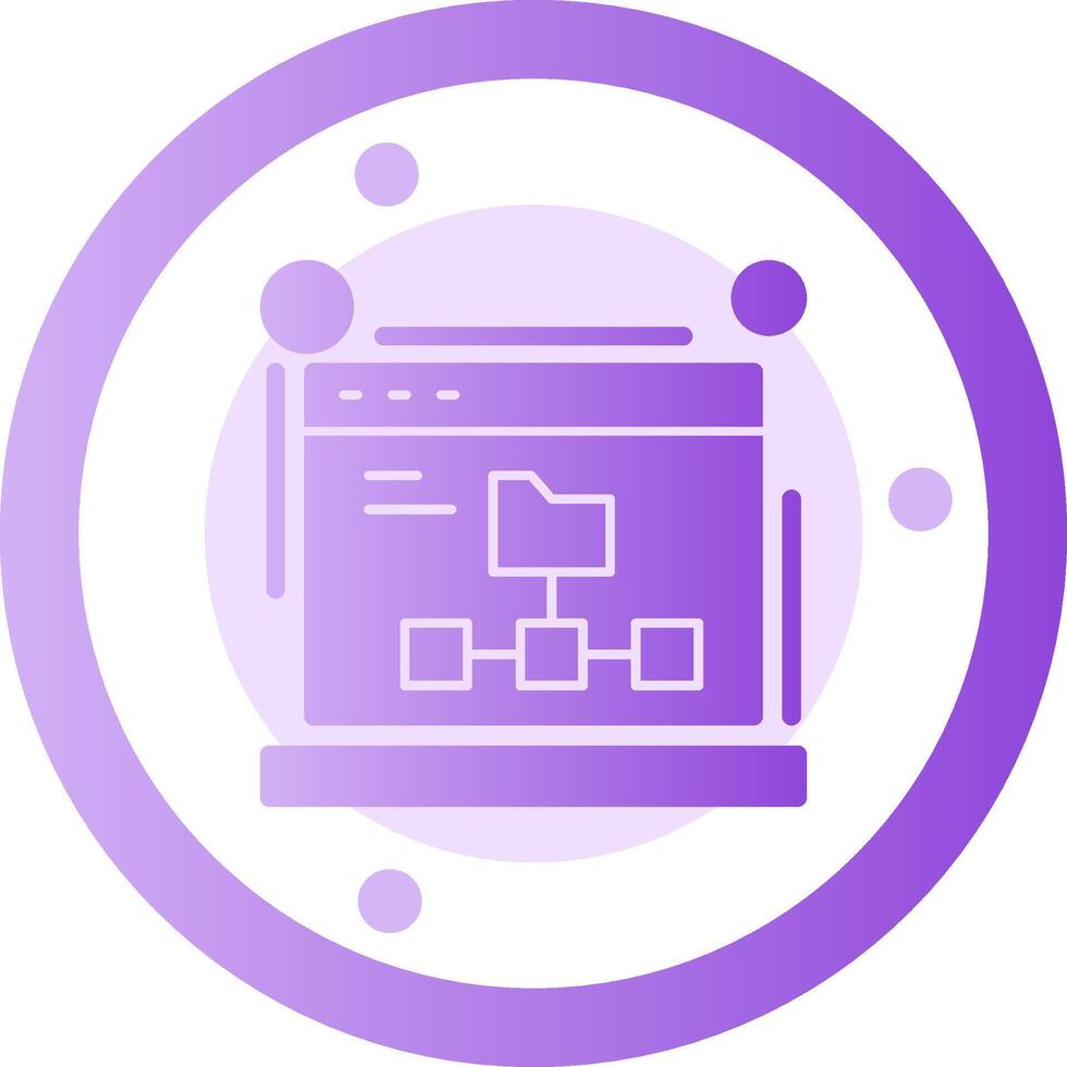 XML sitemap Glyph Gradient Icon vector