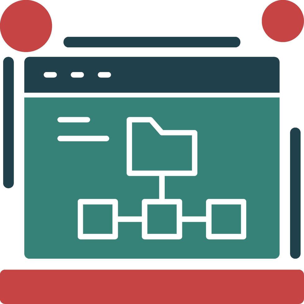 XML sitemap Glyph Two Color Icon vector