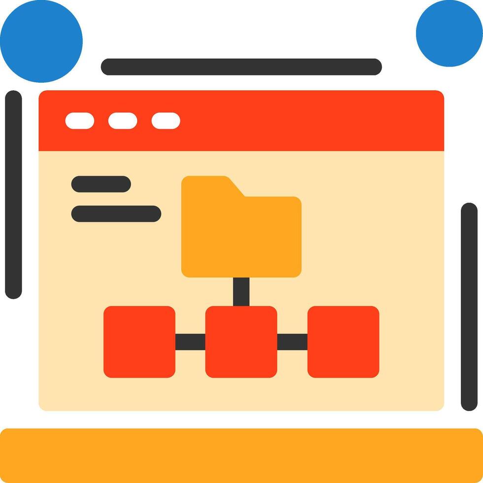XML sitemap Flat Icon vector