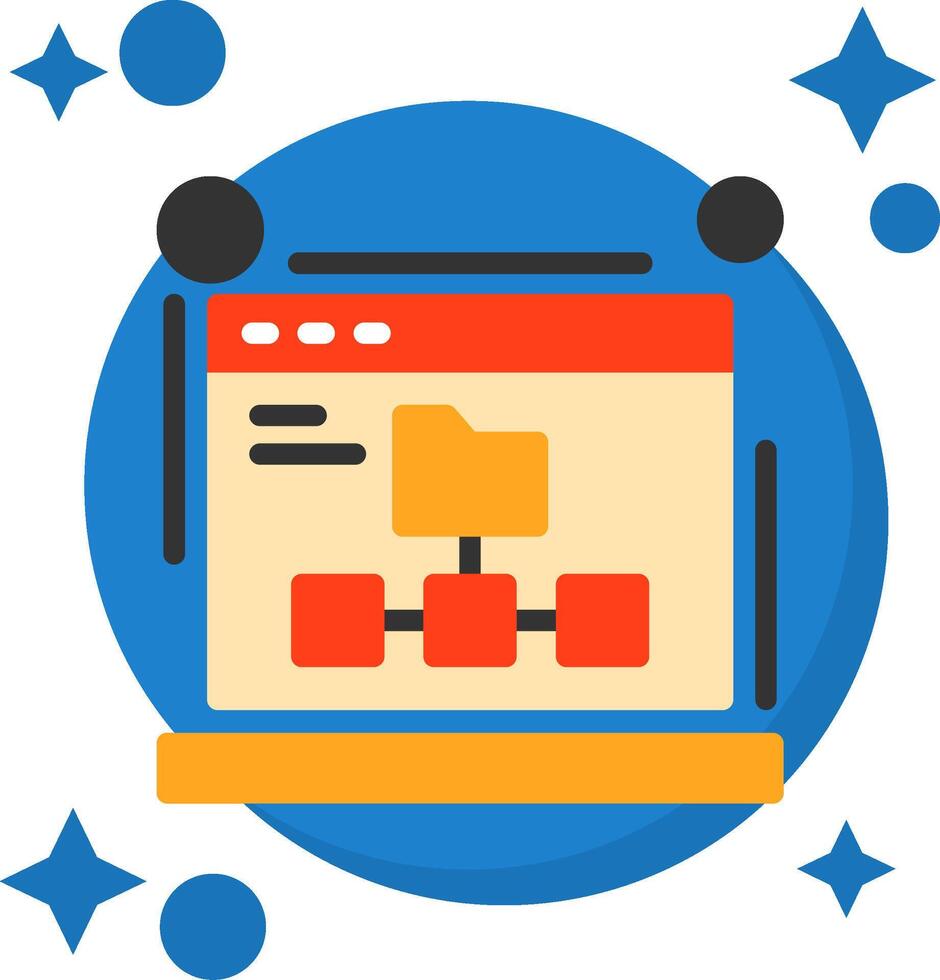 XML sitemap Tailed Color Icon vector