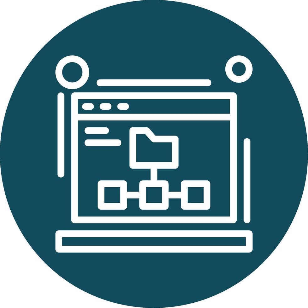 XML sitemap Outline Circle Icon vector