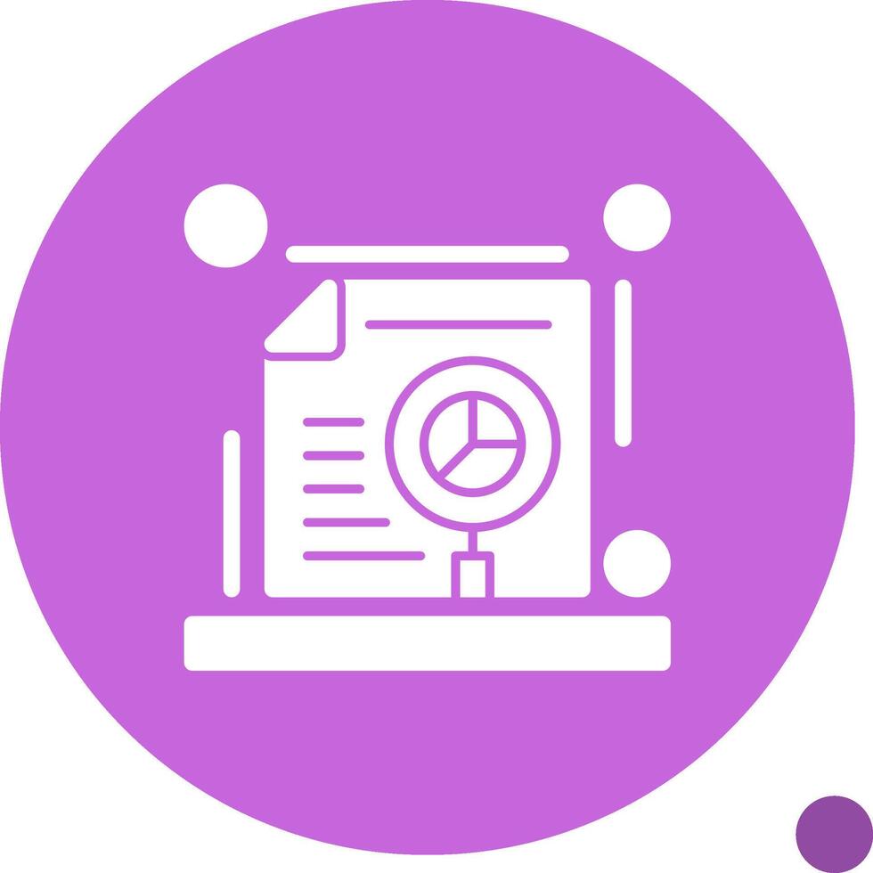 SEO audit Glyph Shadow Icon vector