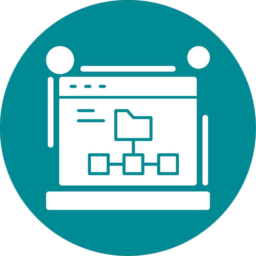 XML sitemap Glyph Circle Icon vector