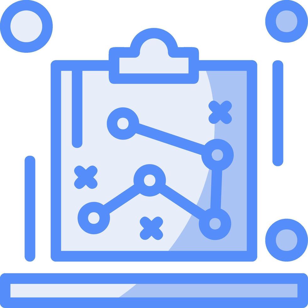 SEO strategy Line Filled Blue Icon vector