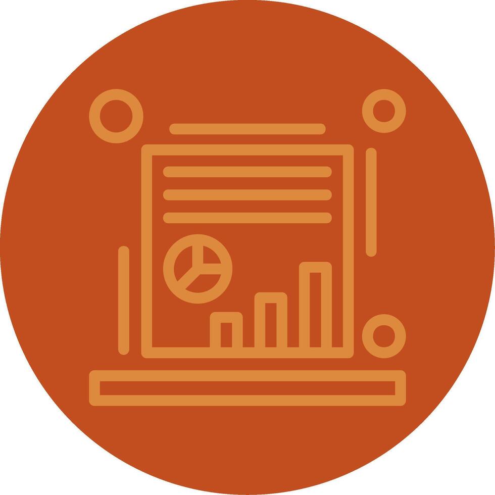 SEO report Line Multi color Icon vector