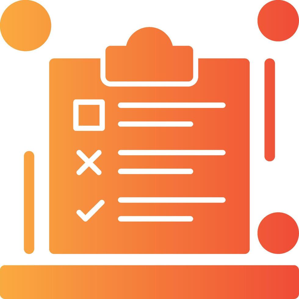 SEO checklist Solid Multi Gradient Icon vector