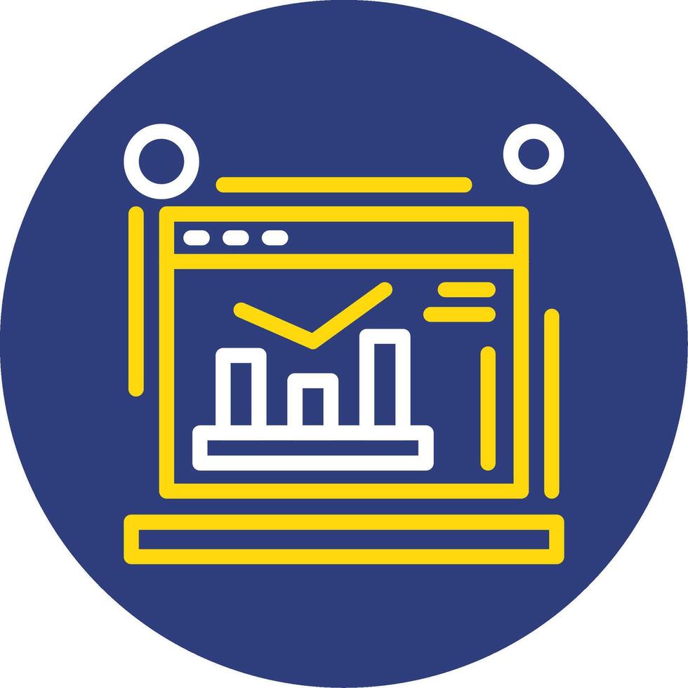 Google Analytics Dual Line Circle Icon vector