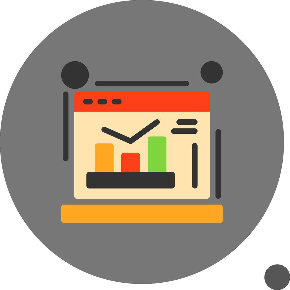 Google Analytics Flat Shadow Icon vector