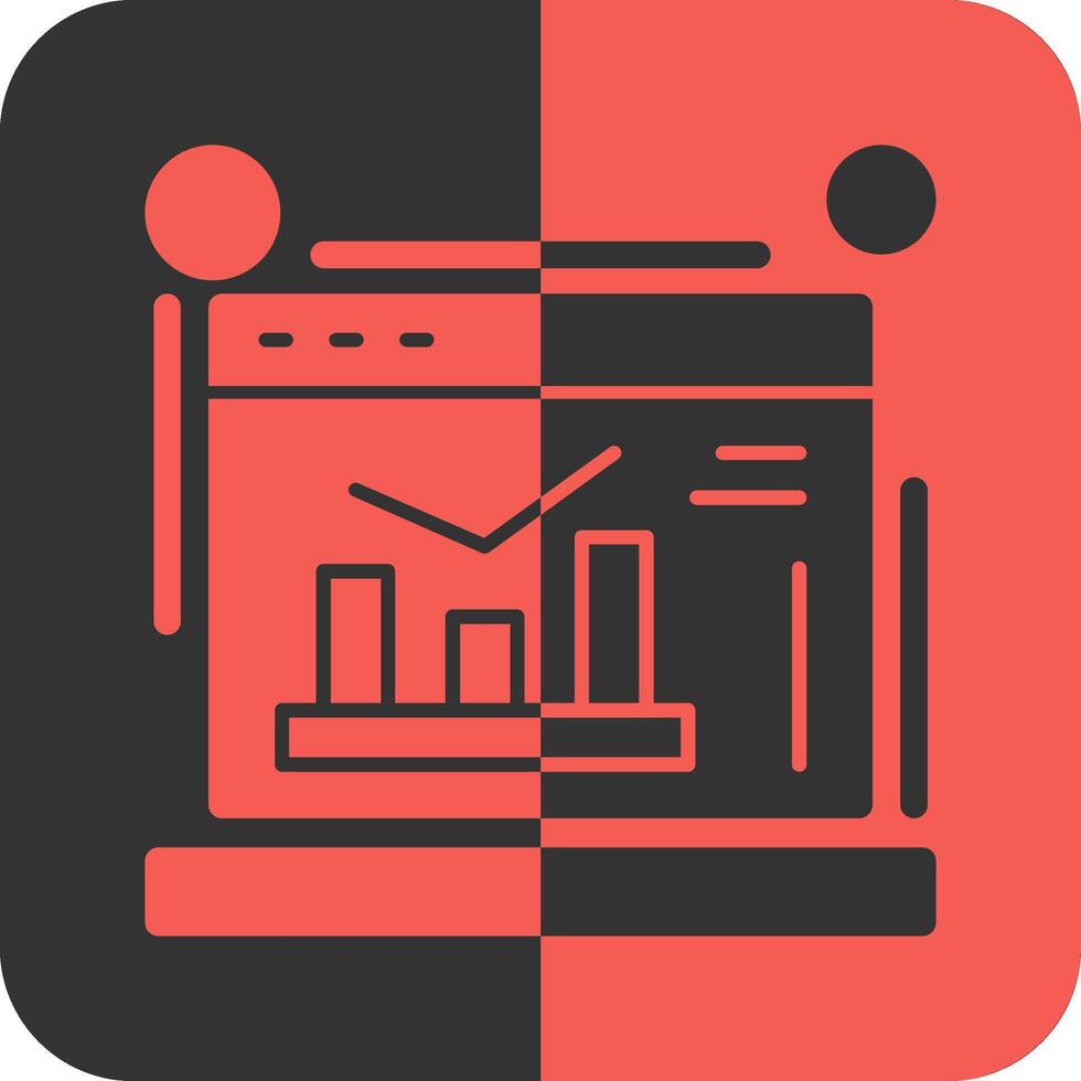 Google Analytics Red Inverse Icon vector