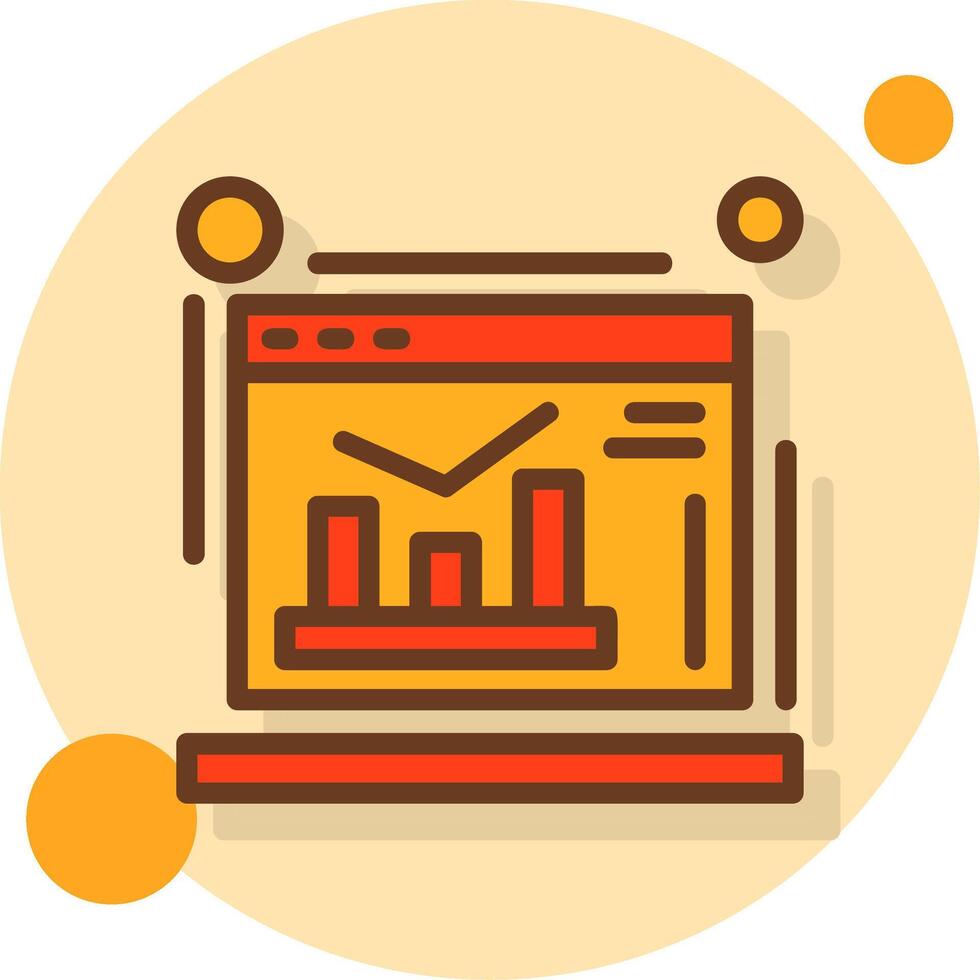 Google Analytics Filled Shadow Circle Icon vector