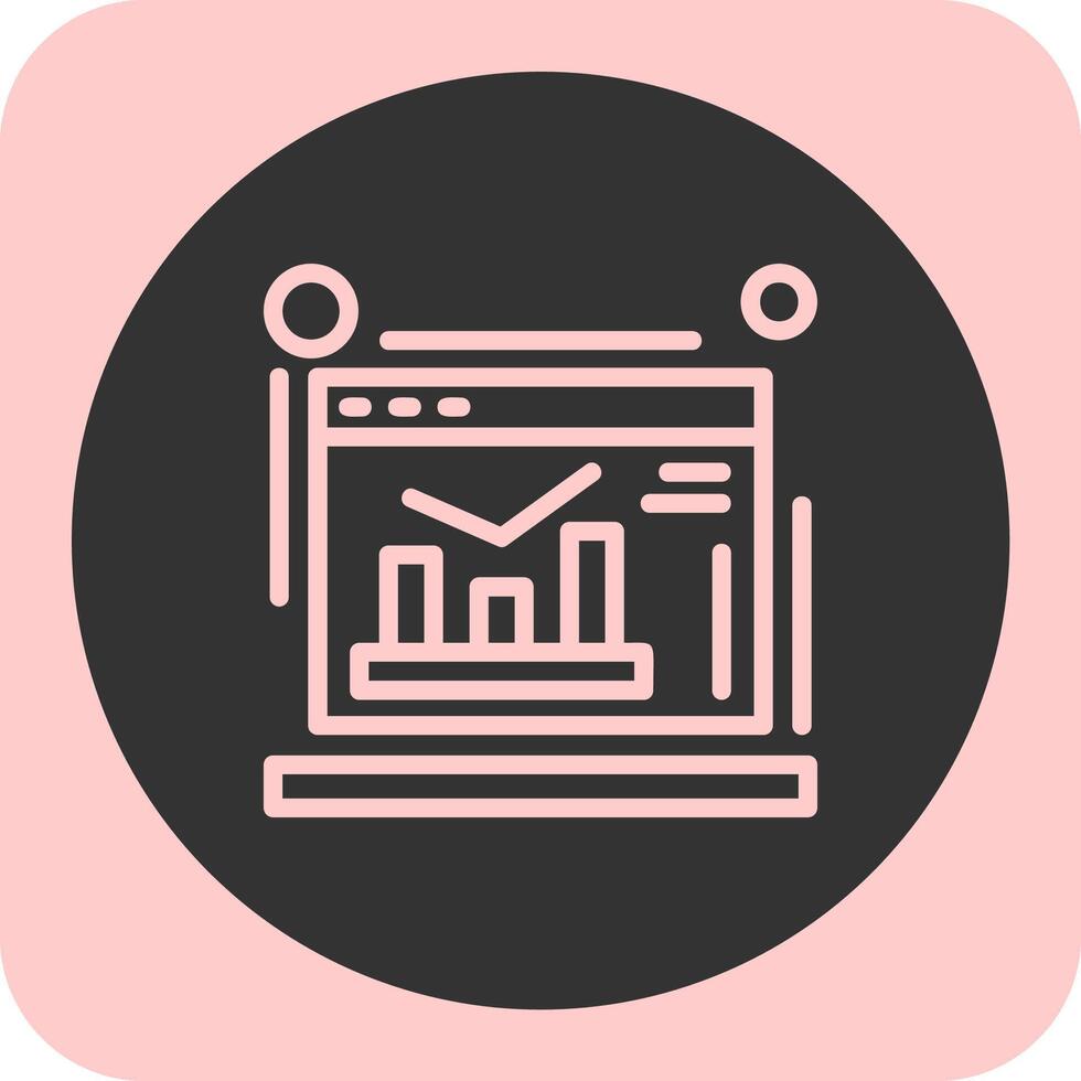 Google Analytics Linear Round Icon vector