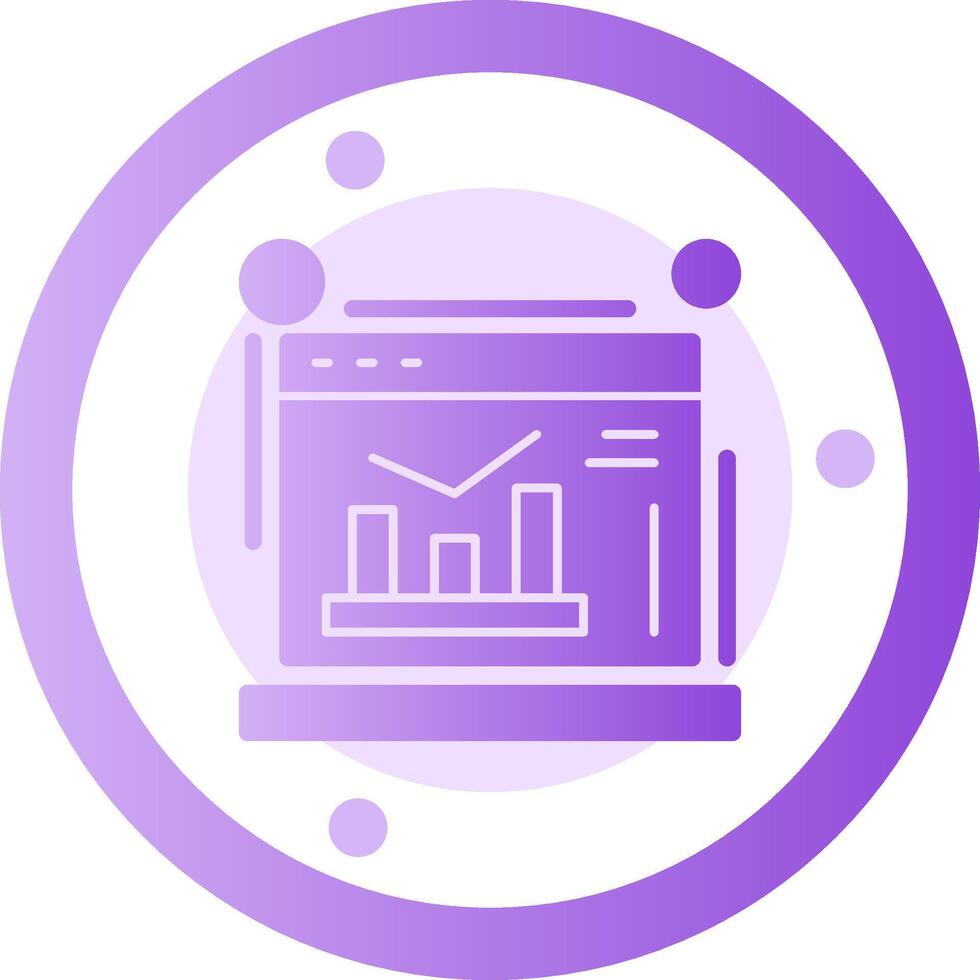 Google Analytics Glyph Gradient Icon vector