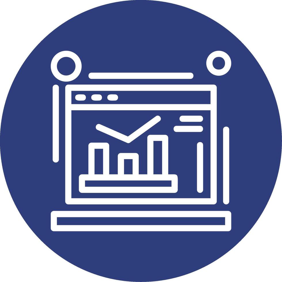 Google Analytics Outline Circle Icon vector