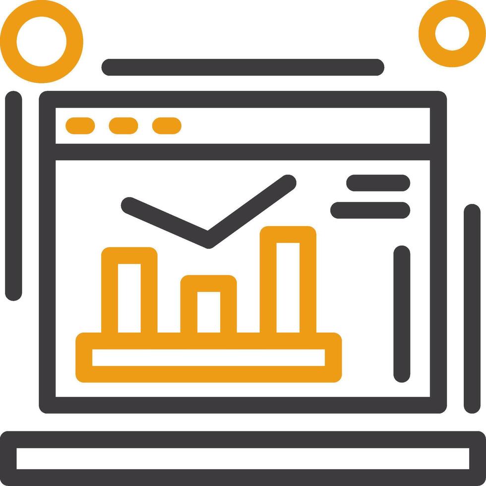 google analítica línea circulo icono vector