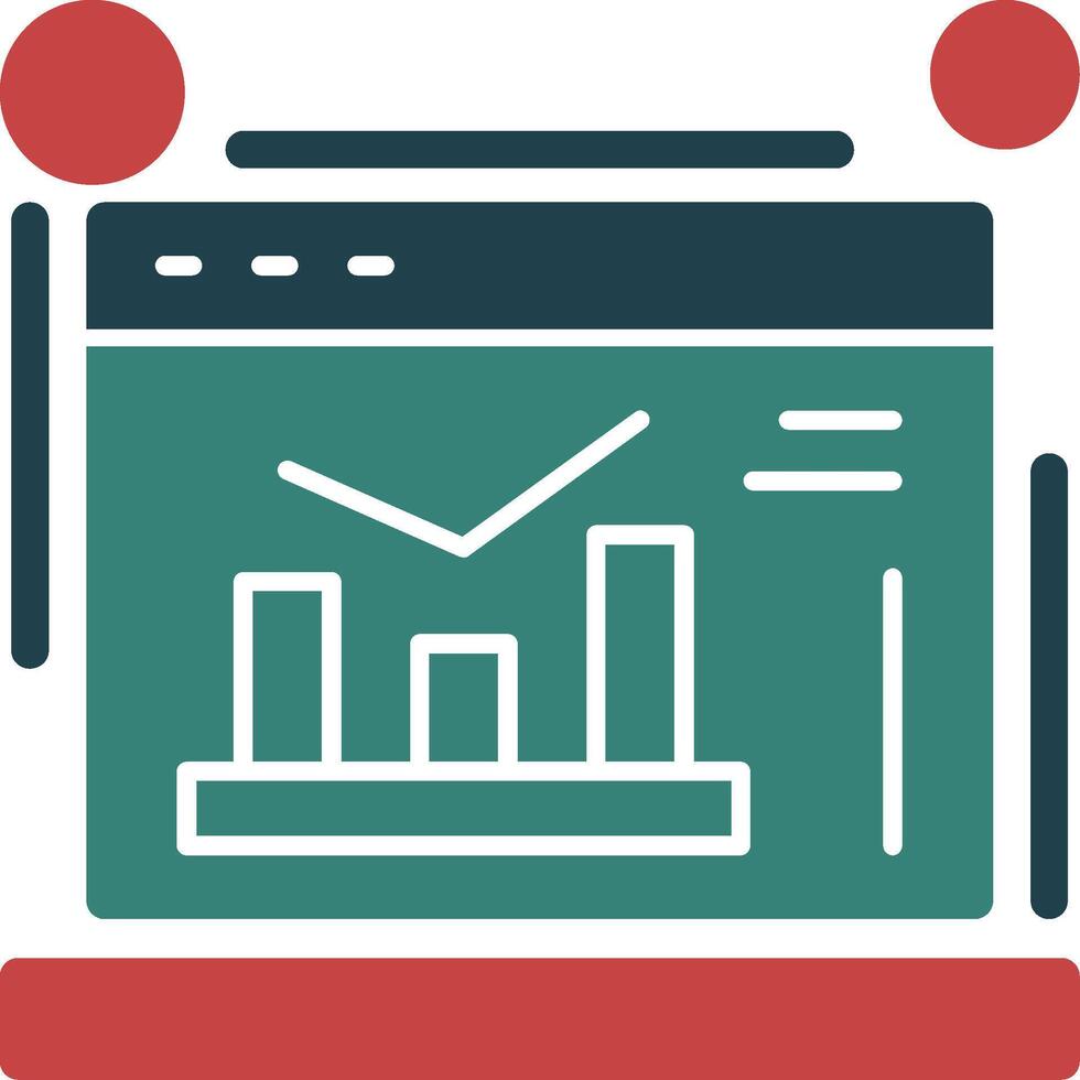 Google Analytics Glyph Two Color Icon vector