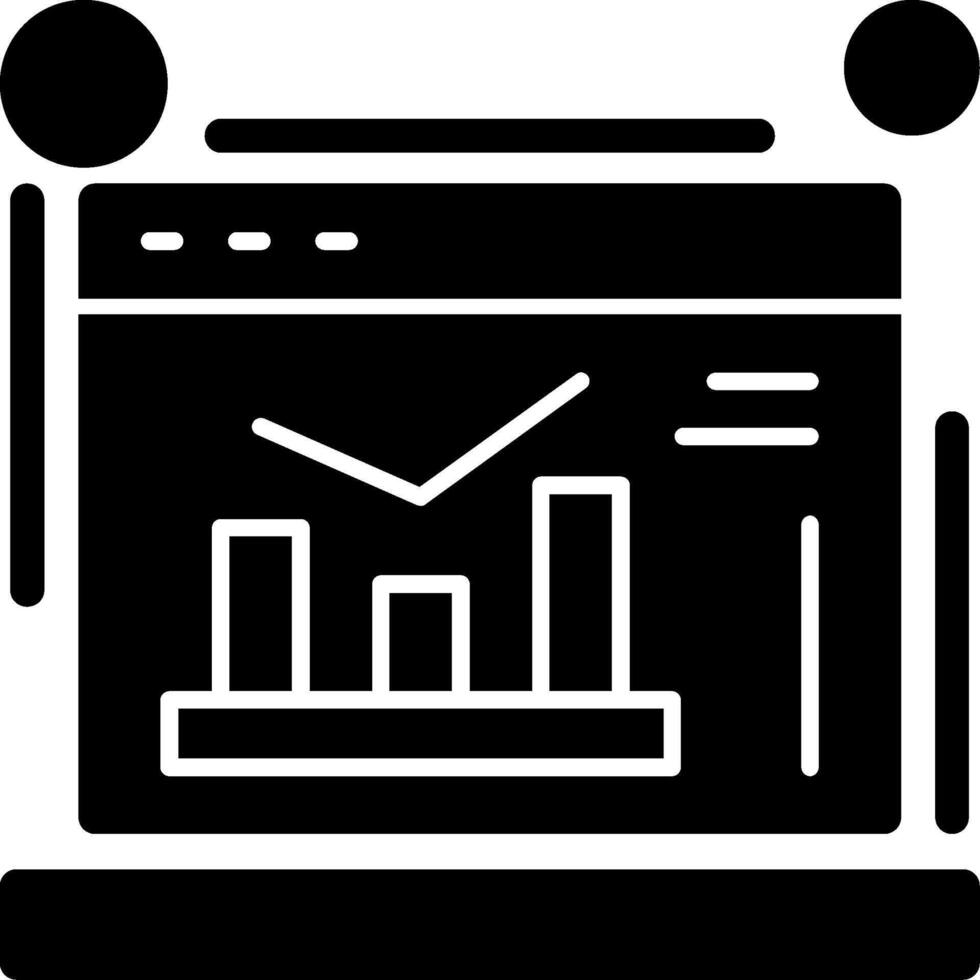 Google Analytics Glyph Icon vector