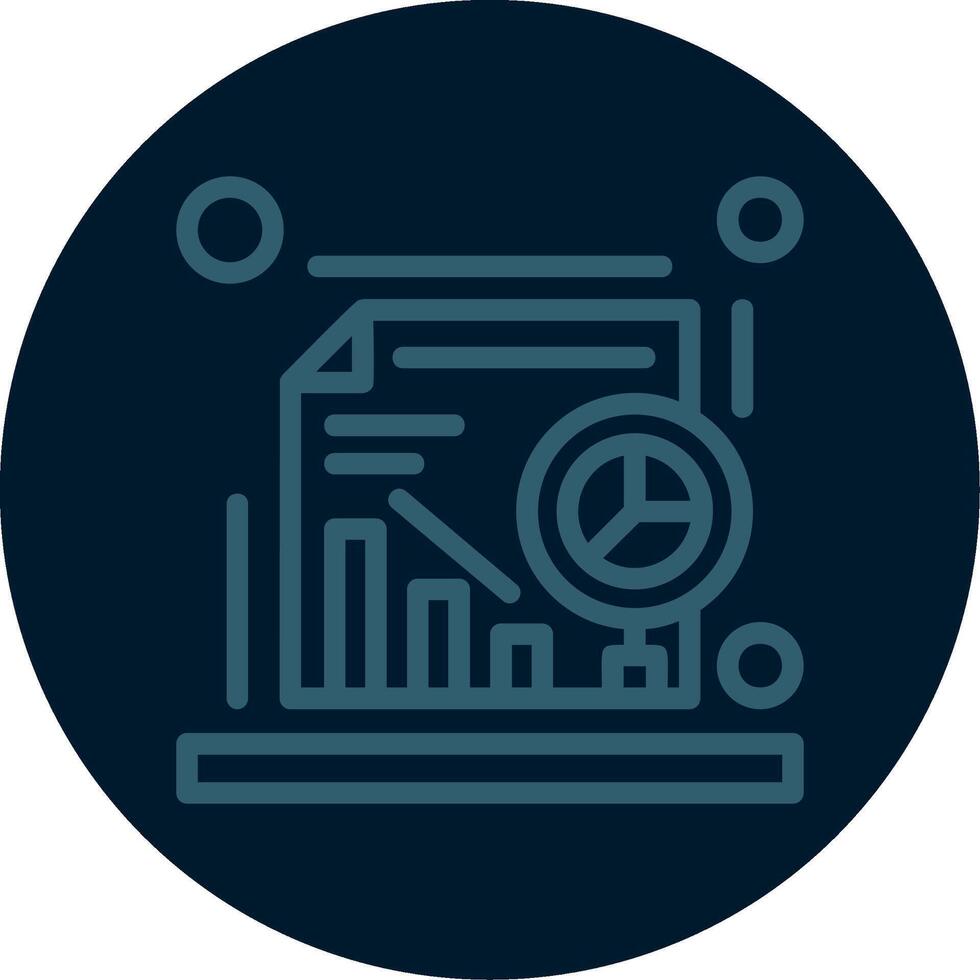 Data analysis Line Multi color Icon vector