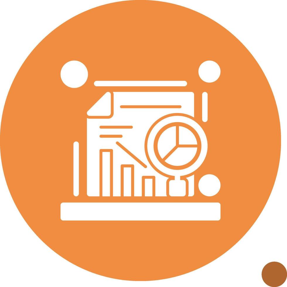 Data analysis Glyph Shadow Icon vector