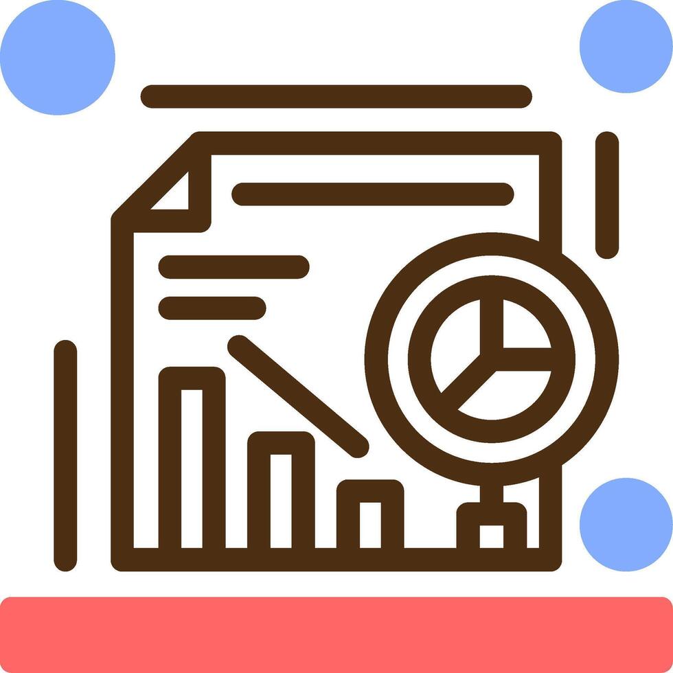 Data analysis Color Filled Icon vector