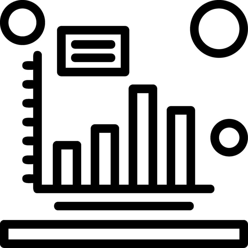 Bar chart Line Icon vector