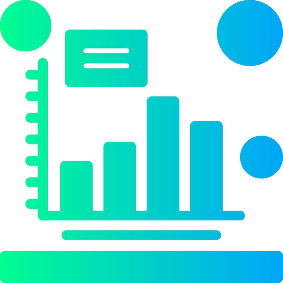 Bar chart Solid Multi Gradient Icon vector