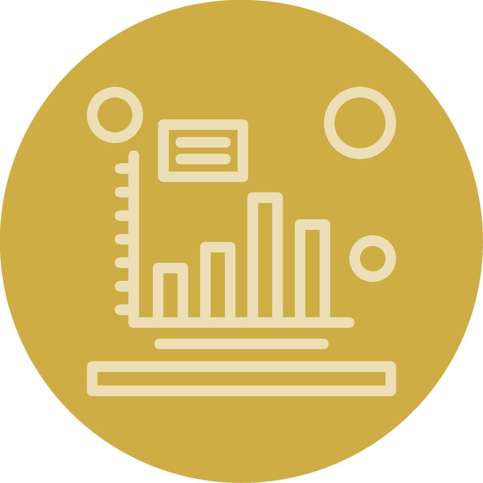 Bar chart Line Multi color Icon vector