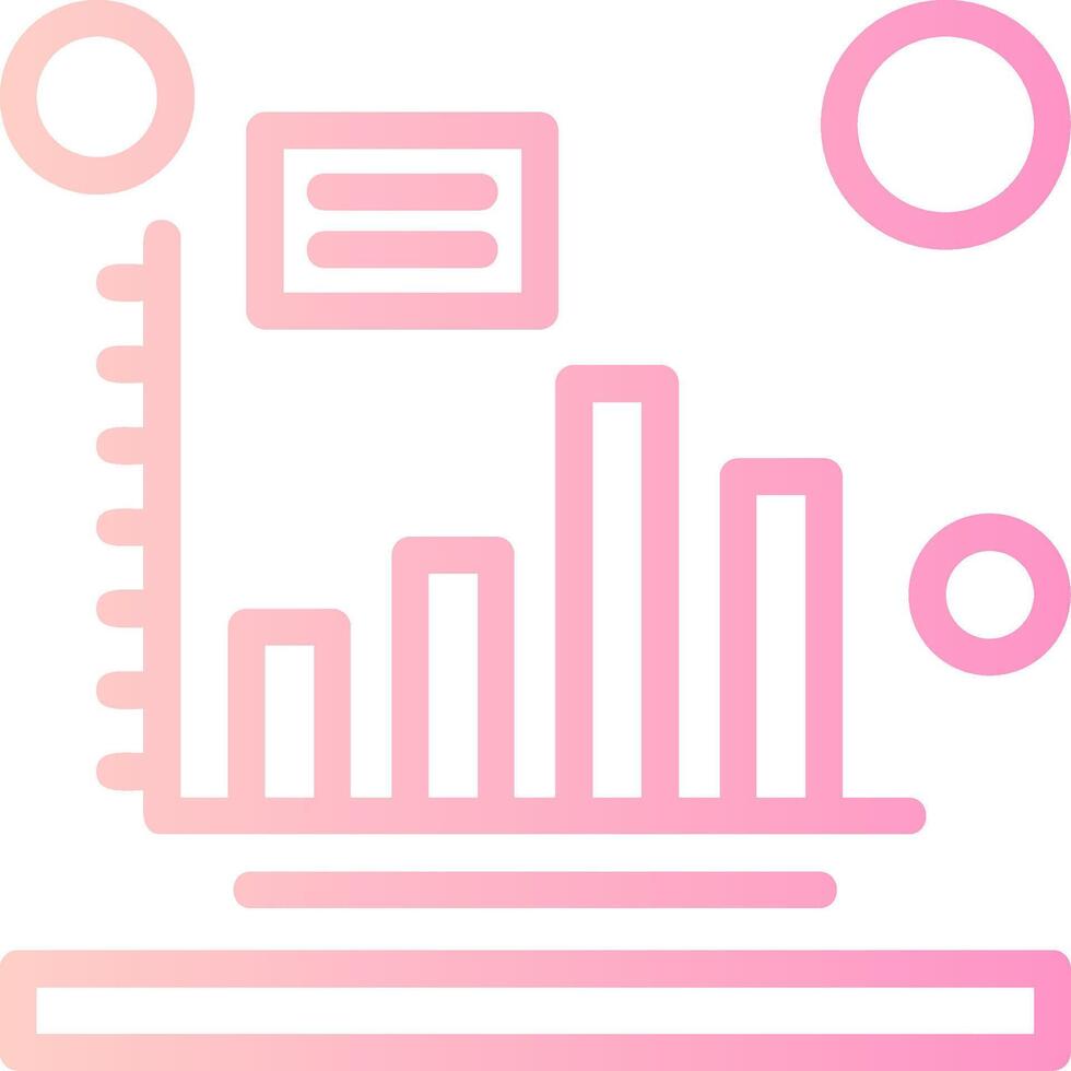 Bar chart Linear Gradient Icon vector